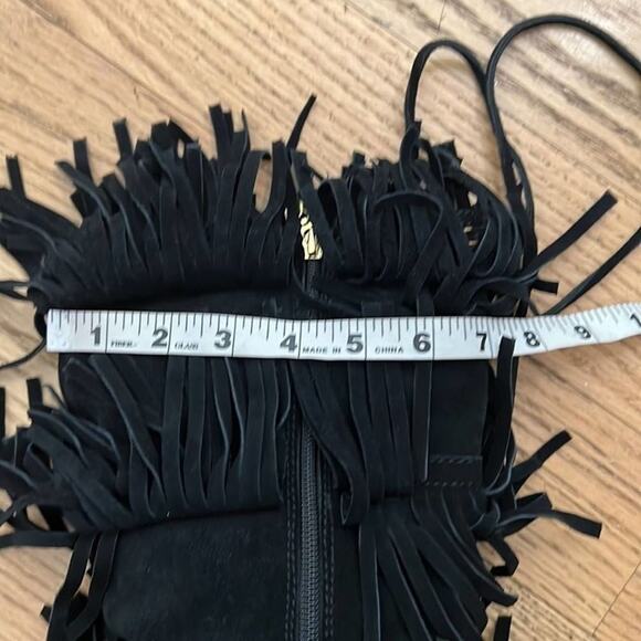MICHAEL KORS FRINGE TALL SIDE ZIPPER BOOTS SIZE‎ 6M - Picture 6 of 10
